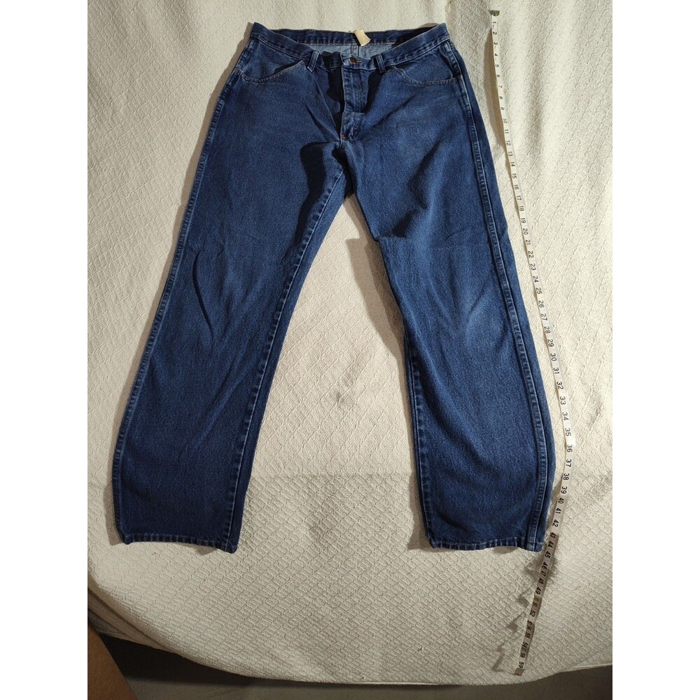 Men's Rustler by Wrangler Regular Fit Straight Leg Jeans 36x34 Dark Wash New